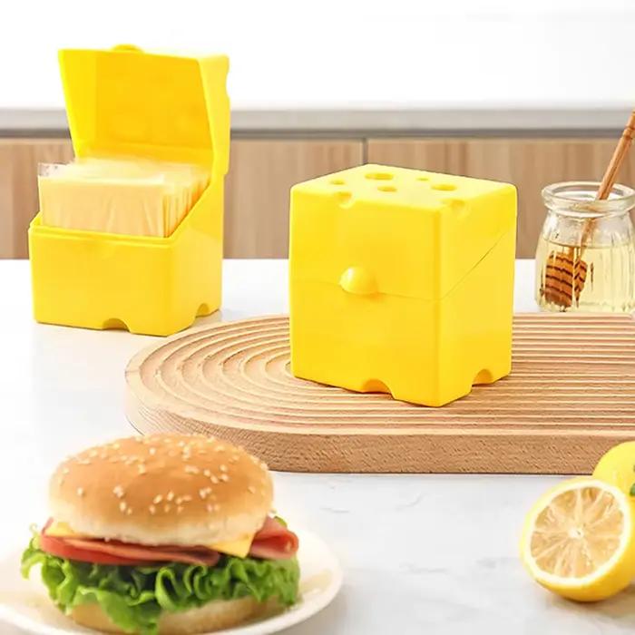 Récipient de stockage de fromage en forme de tranche de fromage