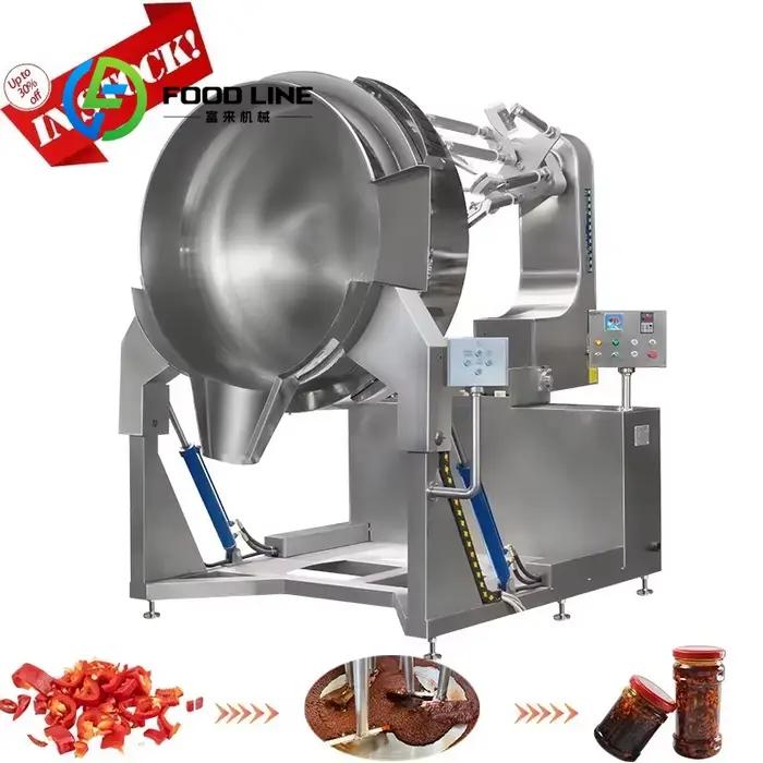 Bouilloire de mélange planétaire industrielle pour la production de sauces sucrées au caramel, équipement alimentaire professionnel, matériel en acier inoxydable SUS304, adapté aux usines de transformation alimentaire, restaurants et boutiques de nourriture