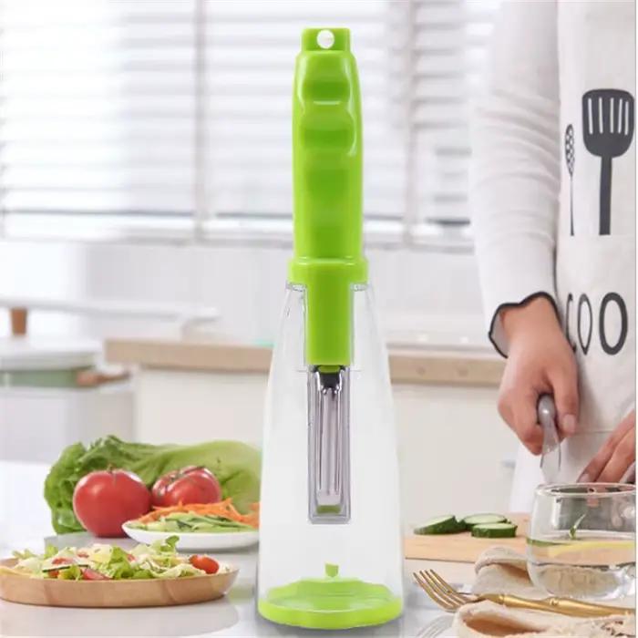 Couteau à éplucher multifonctionnel avec tube de rangement pour fruits et légumes antidérapant rangement facile et économique pour la cuisine occasions spéciales et cadeaux
