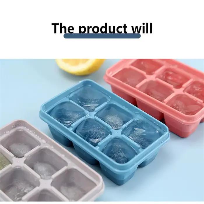 Boîte à glaçons en silicone avec couvercle, moule à glaçons congelés, zones de réfrigérateur, fait maison, TikTok, chaud