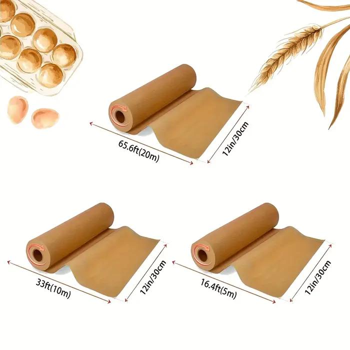 1 rouleau de papier parchemin pour la cuisson du papier de cuisson au parchemin avec rouleau de coupe dentelé pour la cuisson du pain à la vapeur de friteuse à Air