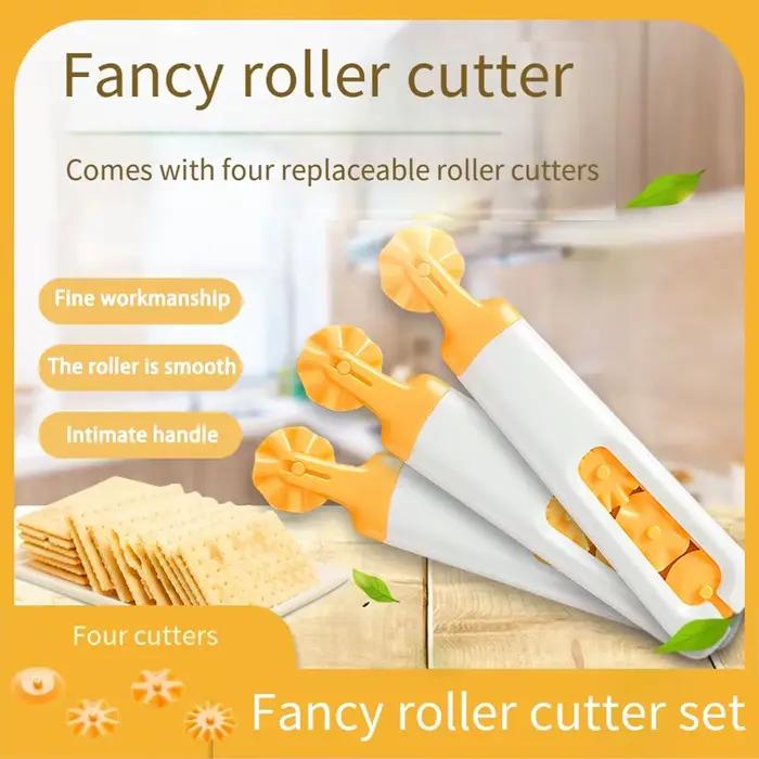 1 ensemble de coupe-rouleau pour boulettes et biscuits, lame de coupe ronde pour pâte, roue circulaire pour Pizza, pâtisserie, tarte, outil de cuisson
