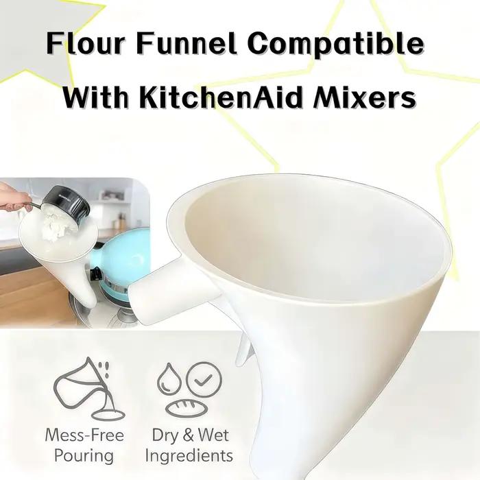 Kitchen Aid Artisan KSM150 Mélangeur sur socle à tête inclinable de 5 Qt avec fixation d'entonnoir facile à verser, pour farine et liquide d'œufs