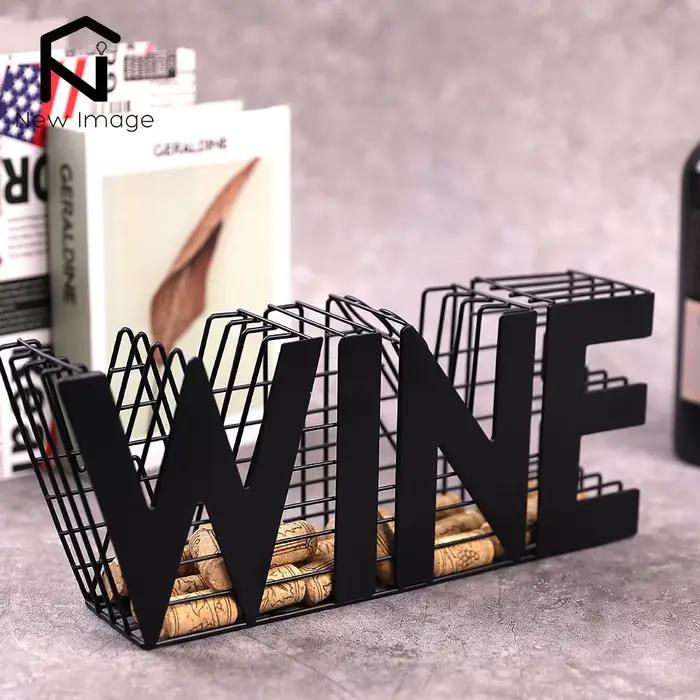 Porte-bouchon à vin rouge moderne, longueur de 13.5 pouces, support d'endurance, rangement pour comptoir de cuisine, armoire à vin, décoration de la maison