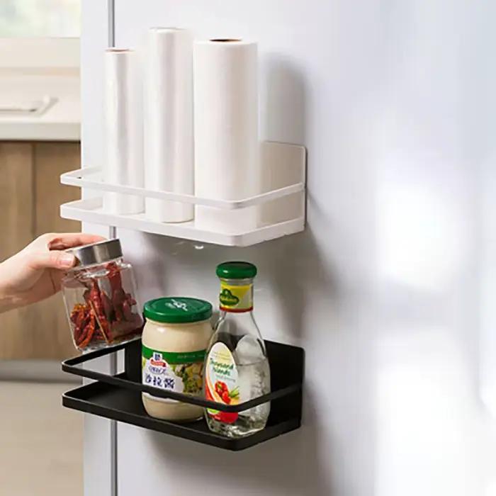 Étagère de cuisine magnétique, aucun poinçonnage requis, support de rangement pour réfrigérateur, organisateur d'épices de cuisine, accessoires de cuisine, Organization
