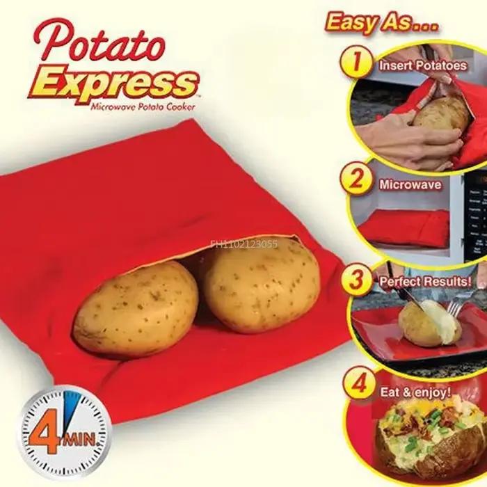 Sac de pommes de terre réutilisable pour micro-ondes cuiseur de pommes de terre au four pot parfait pour apprendre à cuisiner pommes de terre maïs en graine patates douces occassions spéciales soirée famille dîner entre amis cadeau événements spéciaux