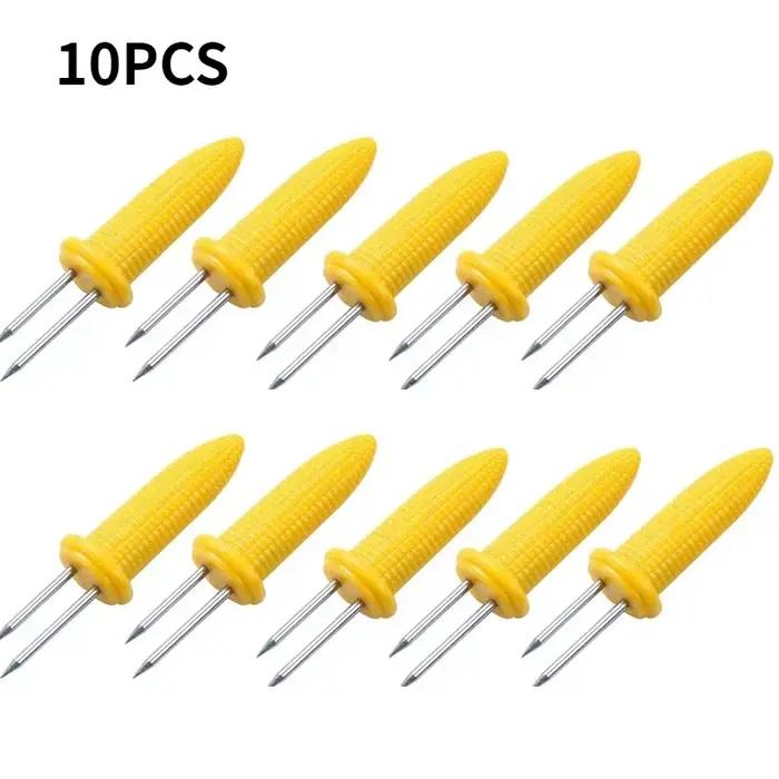 10 pièces fourchette brochette de maïs supports