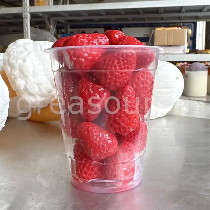 Fraise chocolat enduit dubaï garniture fondre Biscuit bonbons tasse baies doux Brunch Dessert artificiel artisanat modèle 400ml bricolage joie