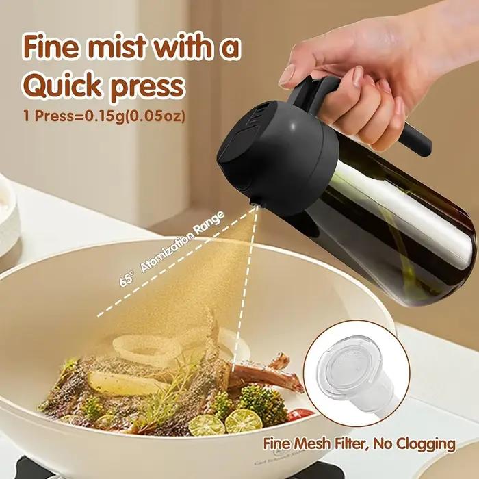 Pulvérisateur d'huile foncée bloquant la lumière 470ML/16oz pour la cuisson bouteille distributrice