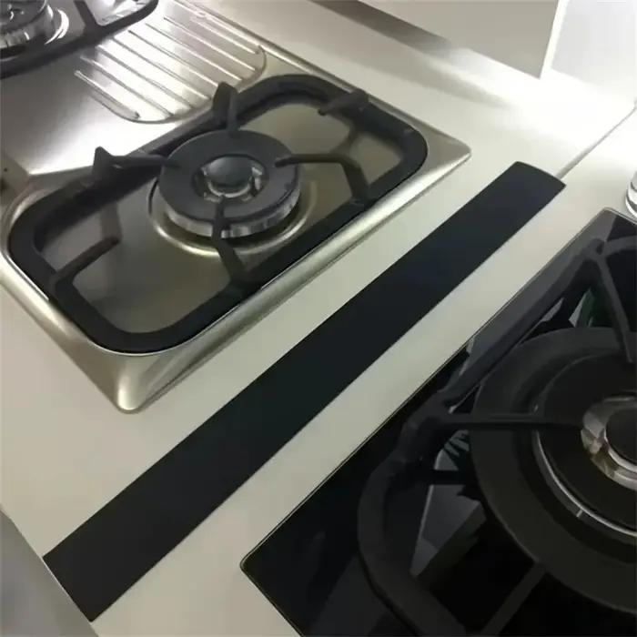 Bande d'étanchéité en silicone, bande d'étanchéité pour cuisinière à gaz, bande anti-huile et anti-taches pour cuisine, bande d'insertion en silicone