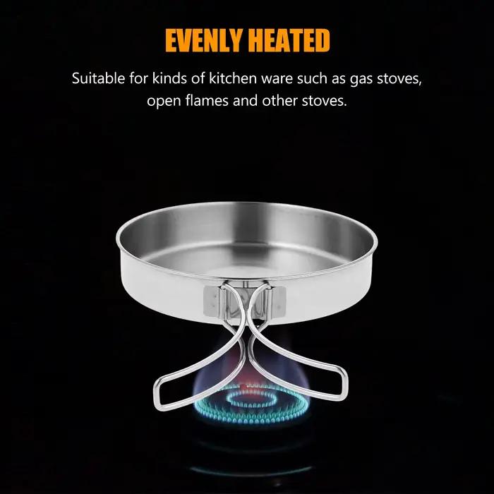 Poêle à frire portable en acier inoxydable antiadhésive pour camping et randonnées occasions spéciales femmes hommes