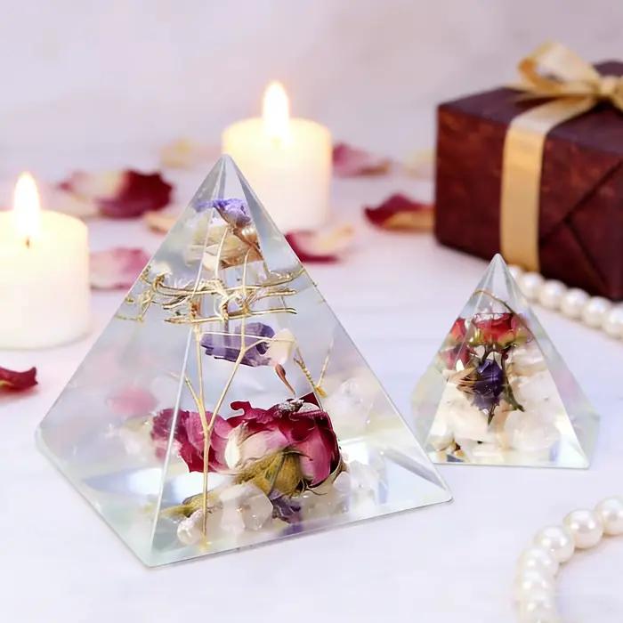 5 pièces - Moules en résine en forme de pyramide de différentes tailles