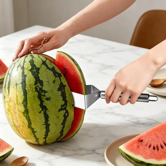 Coupe-pastèque triangulaire en acier inoxydable pour couper la pastèque en morceaux