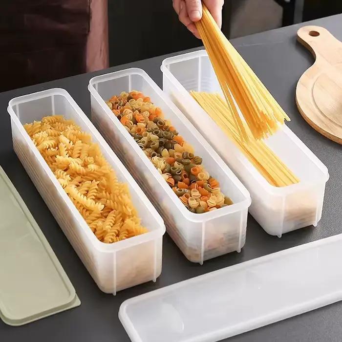Boîte de stockage de nourriture TPXCKz en plastique PP gris clair pour la conservation de la fraîcheur et l'organisation de la cuisine