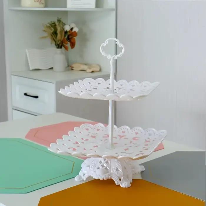 Présentoir à gâteau en plastique pour Makaron et fruits secs