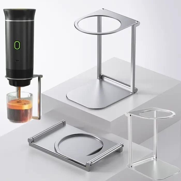Support de machine à café pliable en alliage d'aluminium pour amateurs de café robuste et élégant pour préparation de café occasions spéciales