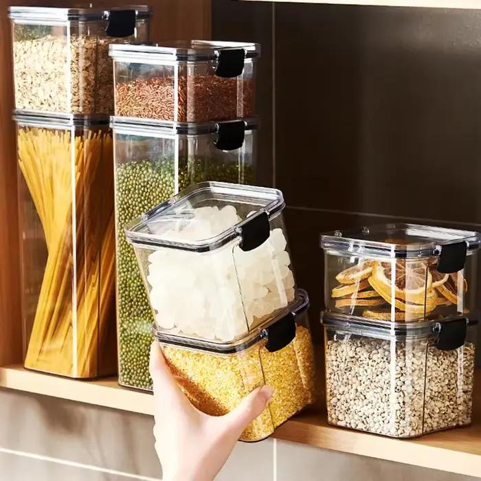 Pots scellés, organisateur de stockage de céréales de cuisine