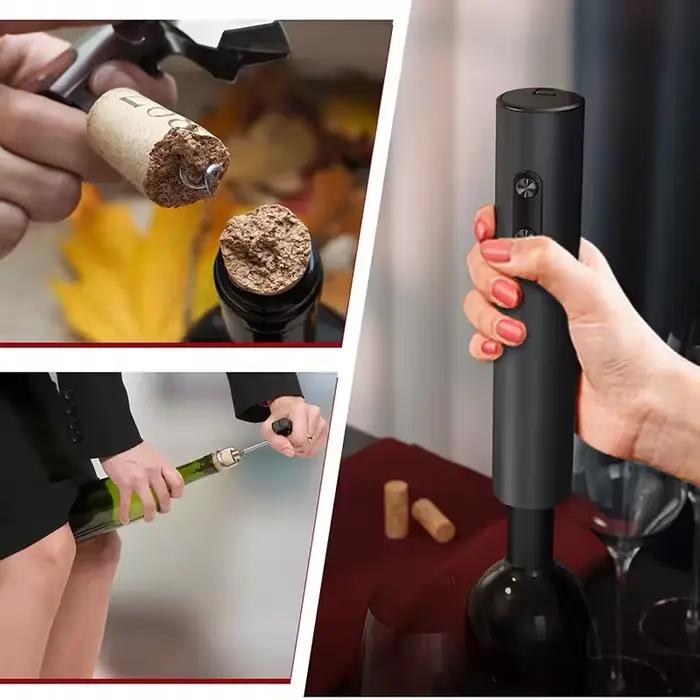 Ensemble d'ouvre-bouteille électrique automatique
