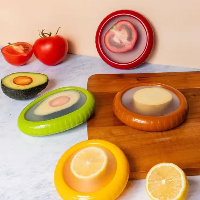 Boîte de rangement de cuisine réutilisable, récipient de légumes, Mini oignon d'avocat pour la cuisine, fruits frais, réfrigérateur, boîte de rangement 1 pièce
