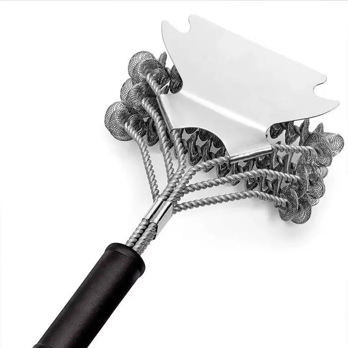 Brosse de nettoyage de gril avec grattoir