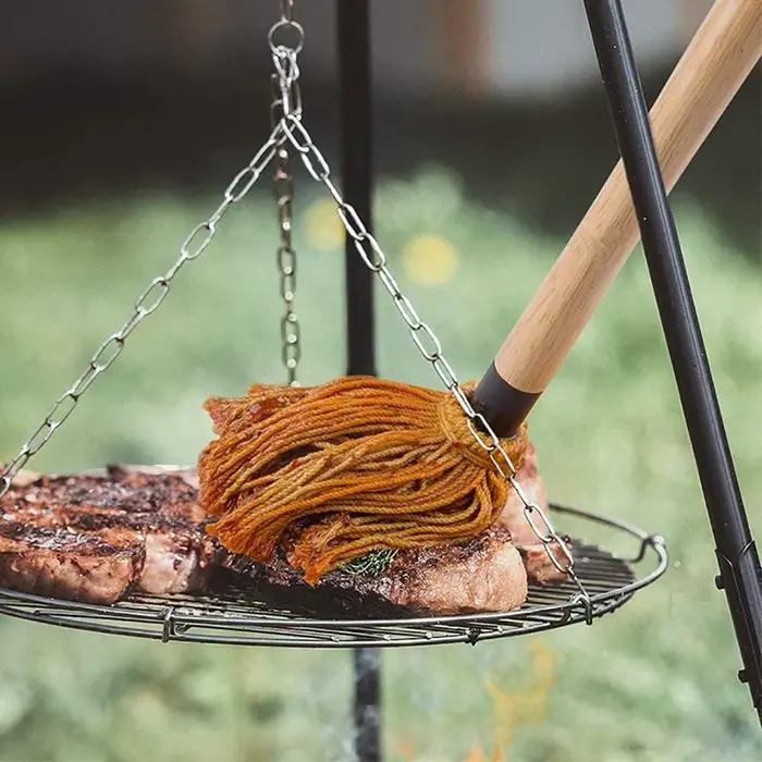 Balai à badigeonner pour barbecue, balai à rôtir ou griller, balai à badigeonner pour barbecue, aménagée ade, fumage de steak ou glaçage, 18 po