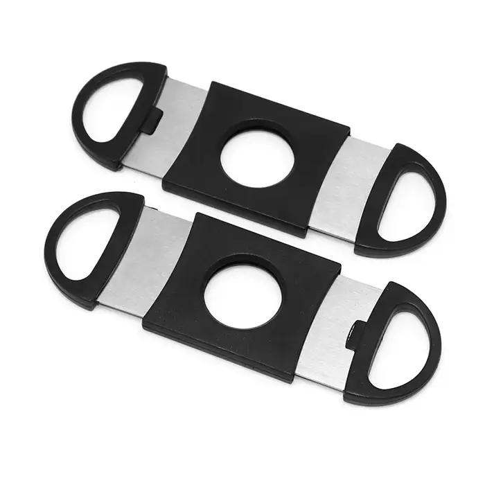 VISION AR Cutter de poche en acier inoxydable, double lame Zigamen, accessoires de coupe pour fumer, outil