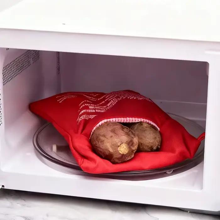 Sacs de pommes de terre au micro-ondes réutilisables, 8/1 pièces, rouge cuit, sacs de four à micro-ondes, cuisine domestique, pochette de maïs cuit, accessoires