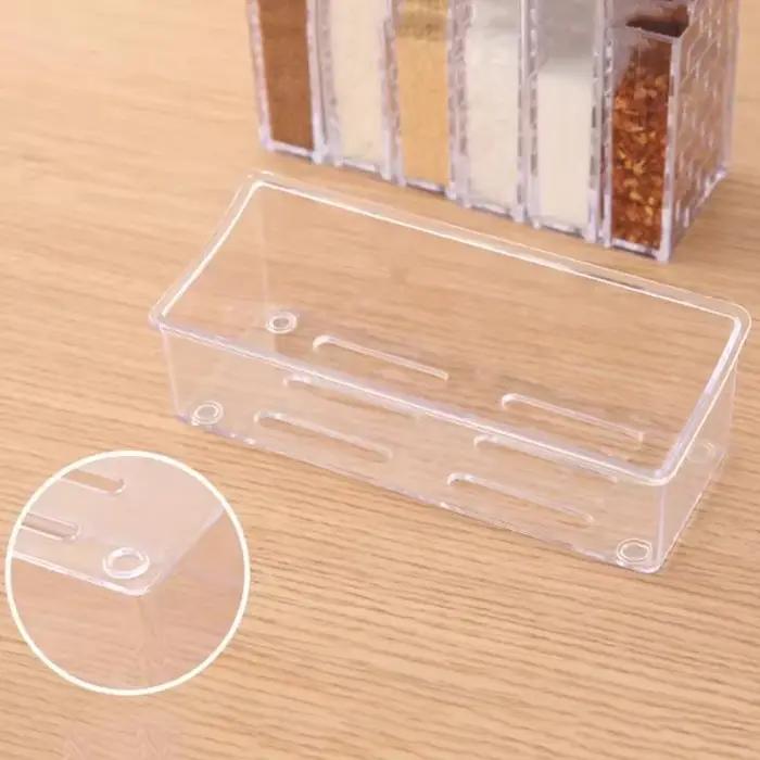 Boîte d'assaisonnement pour épices, bocaux à sel en PP, stockage d'épices de cuisine, évaluation de la boîte, organisation de la maison, 6 pièces par ensemble