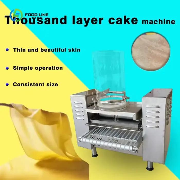 Machine à fabriquer des gâteaux personnalisés pour crêpes carrées, mille-feuilles et autres desserts à usage commercial et domestique