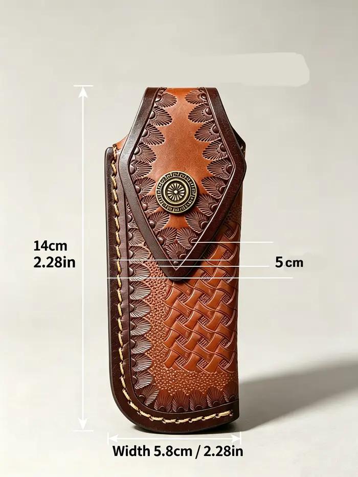 Étui à couteau à lame unique exquis, étui à couteau pliant en cuir, étui à couteau d'extérieur, étui à couteau multi-usage