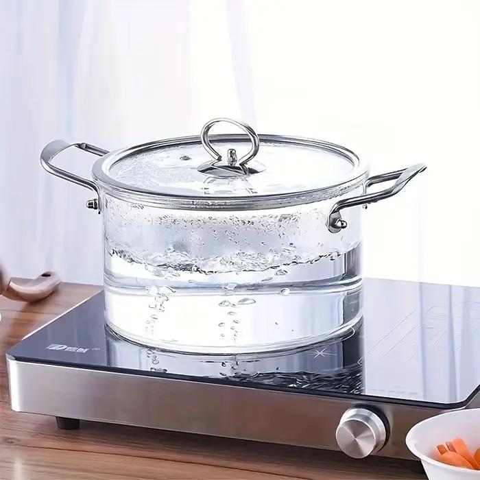Casserole en verre 5, 5 L avec couvercle