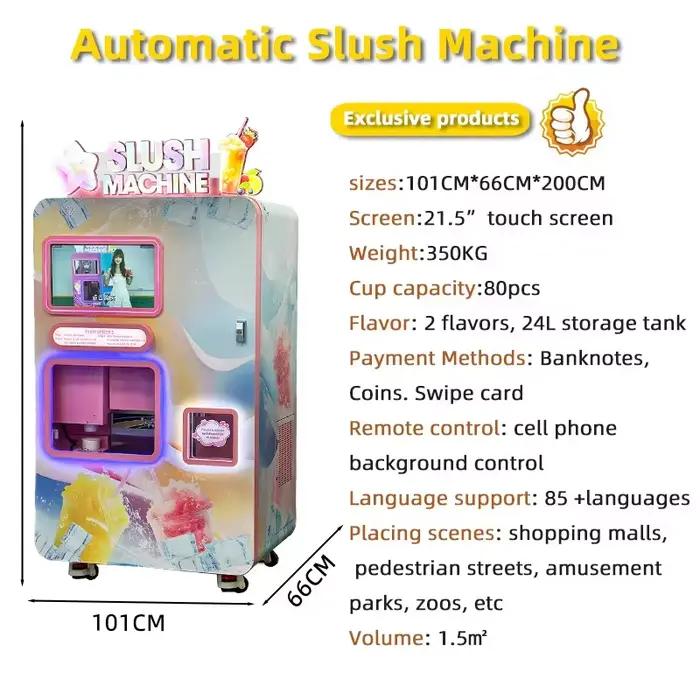 Distributeur de slushies réglable : réglage flexible du rapport eau-sirop, personnalisation du niveau de sucrerie pour s'adapter à différents besoins