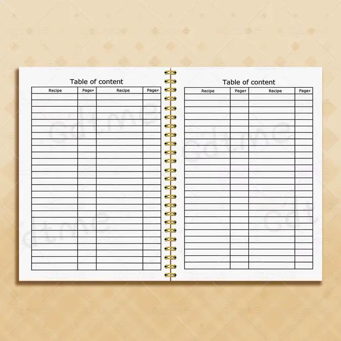 1 carnet de recettes, un planificateur de cuisine avec de jolis motifs culinaires et un journal alimentaire aux couleurs pastel pour les cuisiniers à domicile et les planificateurs de repas