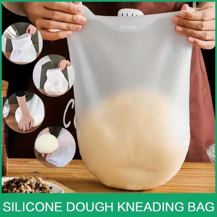 Sac à pétrir en silicone de qualité alimentaire, sac à pétrir la pâte, sac mélangeur de farine, mélangeur de pâte polyvalent pour le pain, la pâtisserie, la pizza