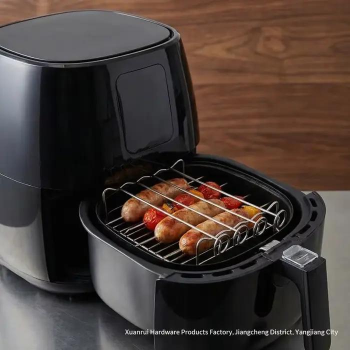 Accessoires pour friteuse à air électrique BBQ, grille double couche en acier inoxydable 430, grille vapeur, grille pour friteuse à air, cuisine, salle à manger et bar