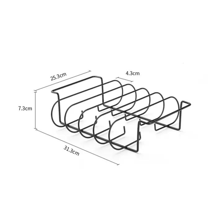 Supports à nervures pour Barbecue en acier revêtu antiadhésif pour rôtissage de la viande 4 nervures occasion spéciale et quotidienne