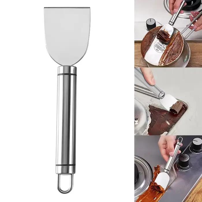 Spatule en acier inoxydable BMPEIC polyvalente pour nettoyage de cuisine barbecue comptoirs en pierre et plus