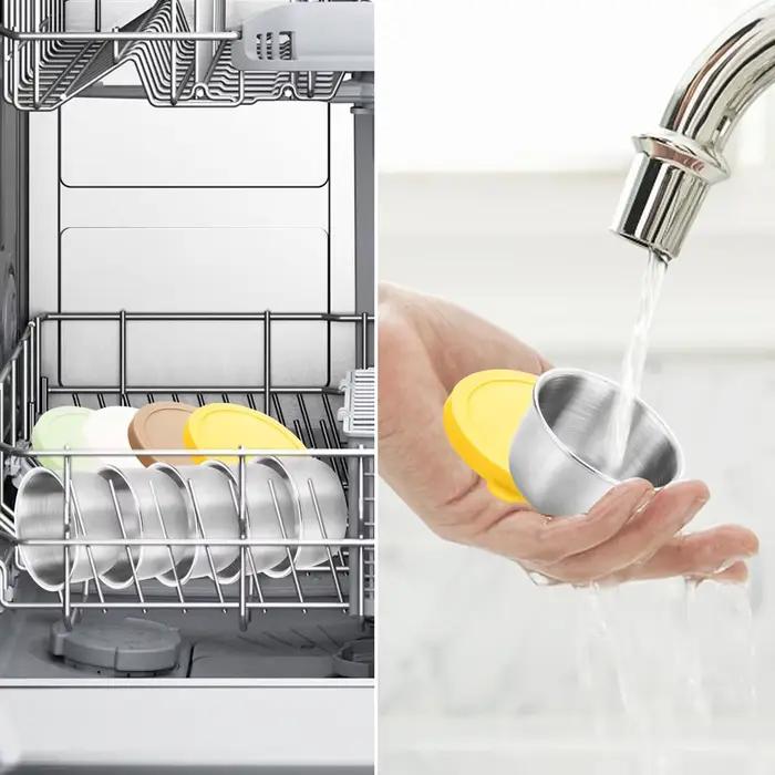 Lot de 3 récipients hermétiques en acier inoxydable 304 pour sauces