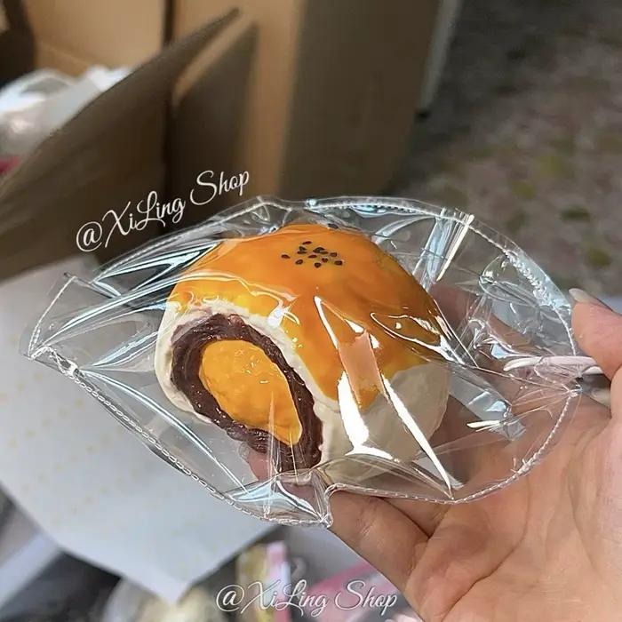 1Pc Taba Squishy à la texture de purée de yaourt/beurre - Pâtisserie en forme de jaune d'œuf pour soulager le stress
