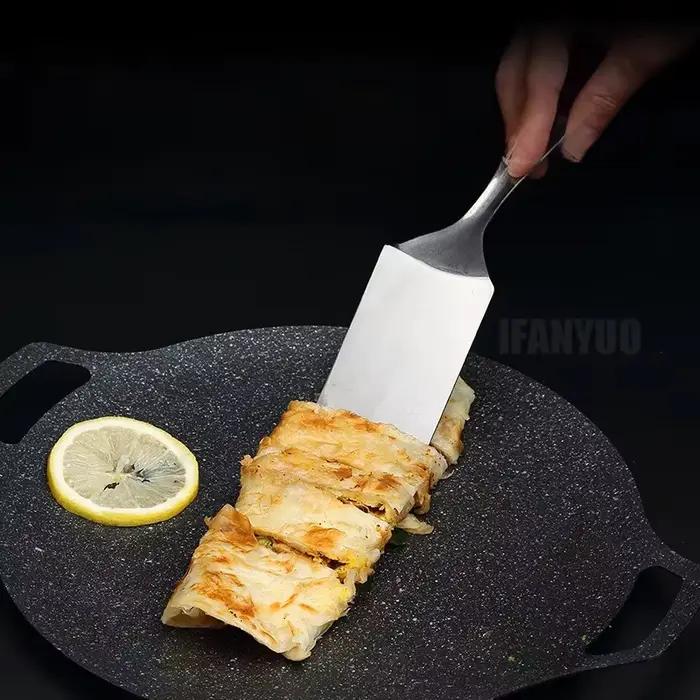 Spatule de cuisine en acier inoxydable, spatule de barbecue, spatule à hamburger, ustensiles de cuisson