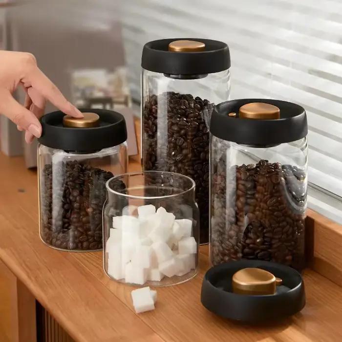 Pot sous vide en verre à haute teneur en borosilicate pour café et thé à sceller hermétiquement pour maison et jardin occasions spéciales