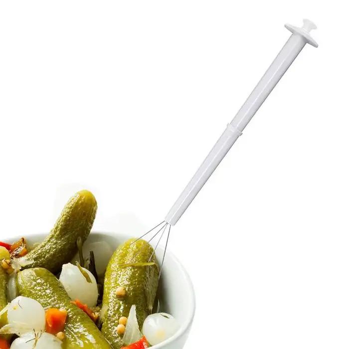 Ramasseur de cornichons multifonction, fourchette à cornichons, outils de préhension des aliments pour pince à cornichons, Olive et poivre, Clips de cuisine propres et faciles à utiliser