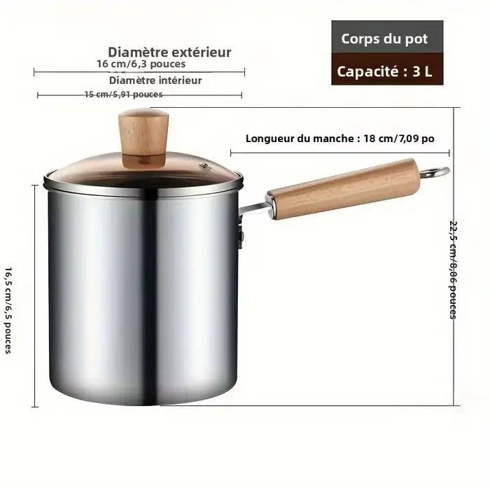 Poêle à frire en acier inoxydable 304, petite poêle à frire, avec filtre, mini poêle profonde pour économiser l'huile - ustensiles de cuisine - non électrique