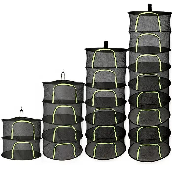 Séchoir à herbes et légumes pliable, filet de séchage de 2 à 8 couches pour poissons et herbes, panier suspendu avec maille, organisateur de fleurs, bourgeons et plantes