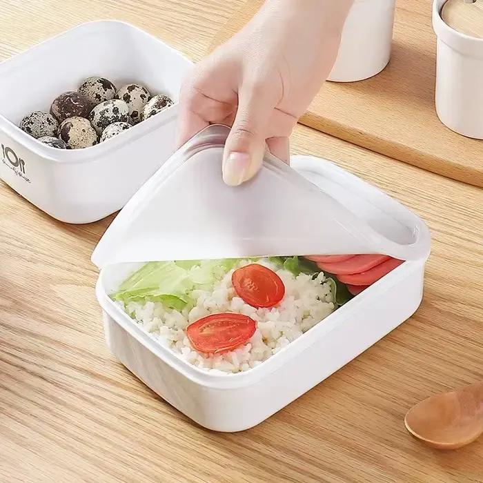 Boîte à déjeuner en plastique de qualité alimentaire étanche pour réfrigérateur et micro-ondes, 1000 ml ou 1400 ml, couleurs argent et orange