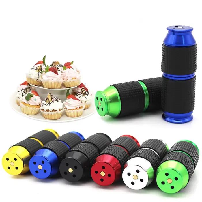 Outils pour desserts multicolores en métal gris clair distributeurs de poignée en caoutchouc chargeur accessoires de cuisine 50 pièces