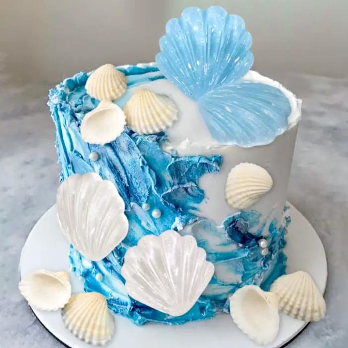 Décorations de gâteau côtier coquillages de mer décor