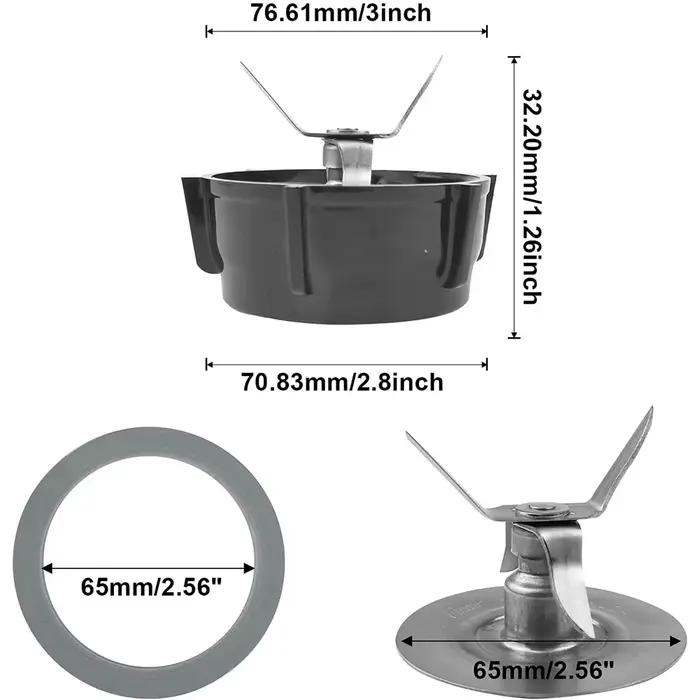 Accessoires de mélangeur en acier inoxydable et plastique pour base sphérique Oster blender pieces de rechange pour smoothies jus fruits légumes occassions familiales amicales