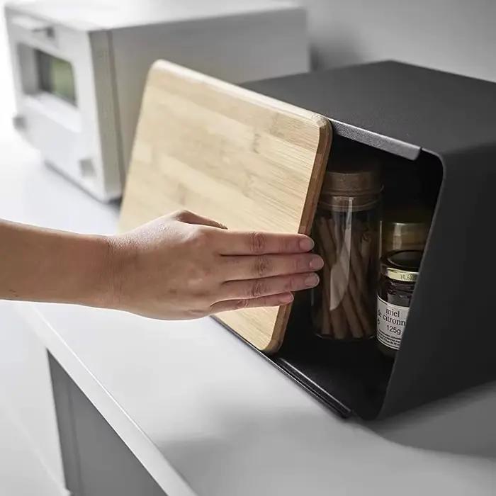 Boîte à pain en bambou pour le rangement de la cuisine