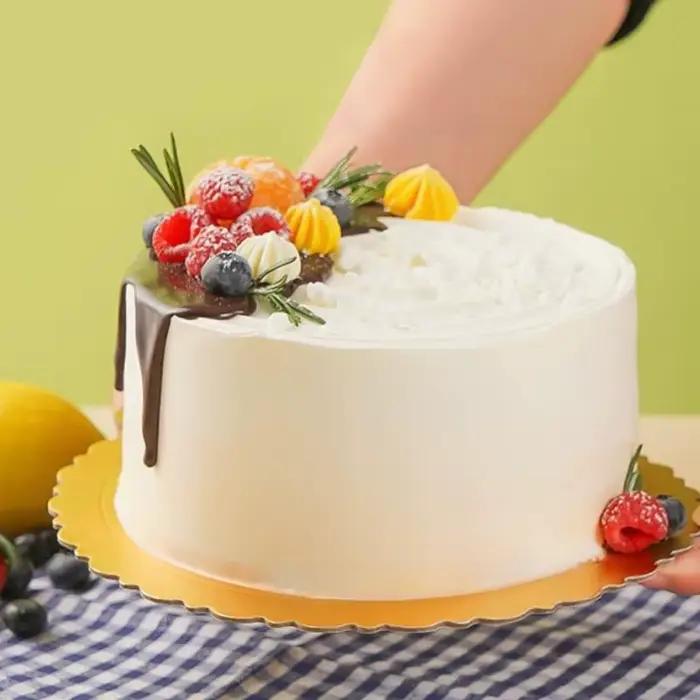 10 pièces de supports à gâteau dorés, supports à gâteau ronds - Ensemble de cartons pour base de gâteau de 6, 8, 10, 12 pouces pour la pâtisserie